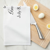 Linge De Cuisine Réservez la date (Quart Plié)