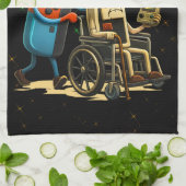 Linge De Cuisine Respect Your Elders Gaming Control Retro Funny (Plié)