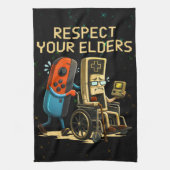 Linge De Cuisine Respect Your Elders Gaming Control Retro Funny (Vertical)