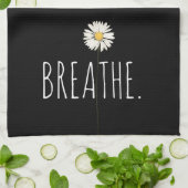 Linge De Cuisine Respirer le texte et la marguerite (Plié)