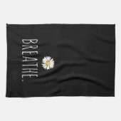 Linge De Cuisine Respirer le texte et la marguerite (Horizontal)