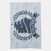 Linge De Cuisine Ressacs nautiques du bateau de navigation | (Vertical)