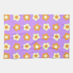 Linge De Cuisine Ressort botanique tropicale violet orange