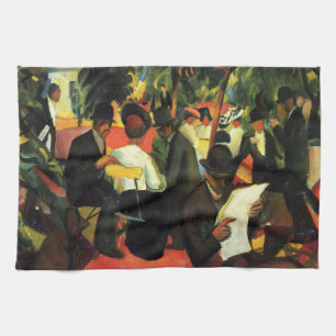 Linge De Cuisine Restaurant de jardin par August Macke. Art ancien