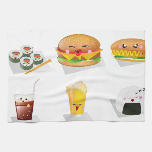 Linge De Cuisine restauration rapide kawaii