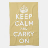 Linge De Cuisine Restez calme et continuez sur le jaune (Vertical)