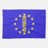 Linge De Cuisine "Restez !" Drapeau d'UE/serviette thé de Brexit (Horizontal)