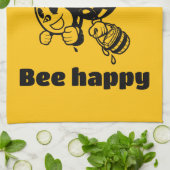 Linge De Cuisine Restez Occupé Soyez Heureux Occupé Bee Motivationa (Plié)