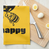 Linge De Cuisine Restez Occupé Soyez Heureux Occupé Bee Motivationa (Quart Plié)