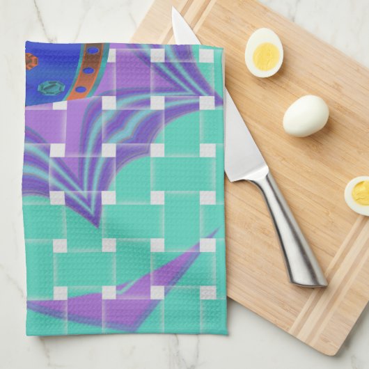 Linge De Cuisine Restez simple : l'art Motif de la Clarté Royale (Quart Plié)