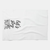 Linge De Cuisine Restons à la maison Texte sur blanc (Horizontal)