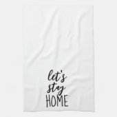 Linge De Cuisine Restons à la maison Texte sur blanc (Vertical)