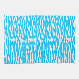 Linge De Cuisine Résumé 280314 - Bleu ciel sur blanc
