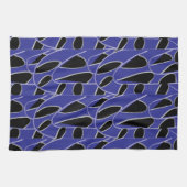 Linge De Cuisine Résumé abstrait moderne violet noir (Horizontal)