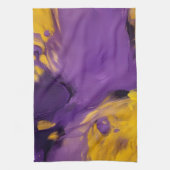 Linge De Cuisine Résumé abstrait violet et or (Vertical)