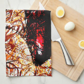 Linge De Cuisine Résumé avec du vin (Quart Plié)