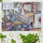 Linge De Cuisine Retour en dix minutes, l'anniversaire de ma femme  (Plié)