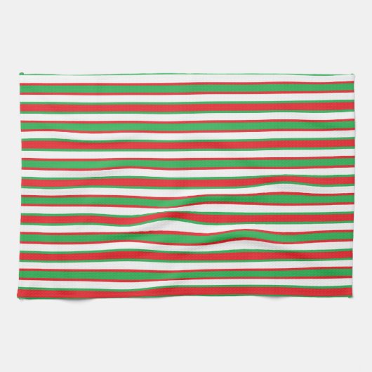 Linge De Cuisine Retour et Forth Rouge et vert (Horizontal)