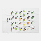 Linge De Cuisine Retraite de l'enseignant A à Z Alphabet de Veg Fru (Horizontal)