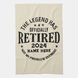 Linge De Cuisine Retraite personnalisée La légende a pris sa retrai