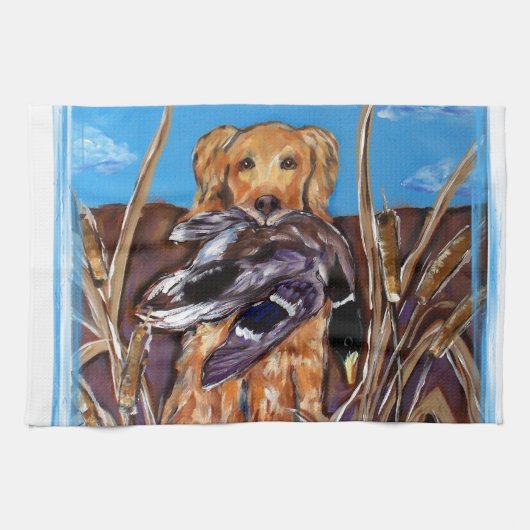 LINGE DE CUISINE RETRIEVER DORÉ (Horizontal)
