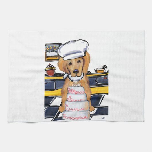 Linge De Cuisine Retriever doré (Horizontal)