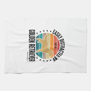 Linge De Cuisine Retriever doré facilement distrait Chien vintage d