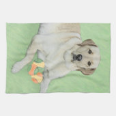 Linge De Cuisine Retriever du Labrador jaune et balles de tennis Pe (Horizontal)