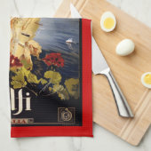 Linge De Cuisine Rétro affiche italienne vintage (Quart Plié)