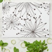 Linge De Cuisine Rétro arrière - plan floral (Plié)
