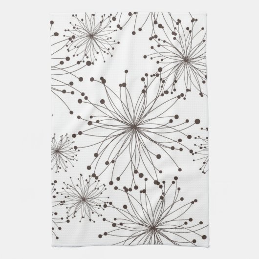 Linge De Cuisine Rétro arrière - plan floral (Vertical)