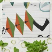 Linge De Cuisine Rétro atomique d'Eames-Ère inspiré (Plié)