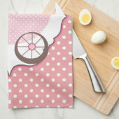 Linge De Cuisine Rétro baby shower rose fait sur commande de (Quart Plié)