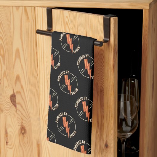 Linge De Cuisine Retro Bacon Lover Drôle Conception alimentaire ave (Pliage en tiers)