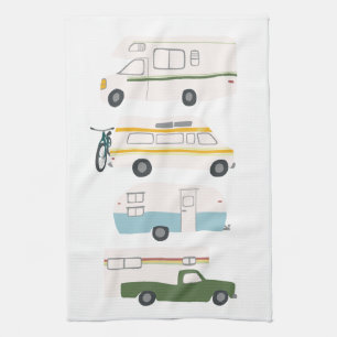 Linge De Cuisine Rétro blanc de Motorhome rv Vanlife de campeur
