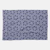 Linge De Cuisine Retro Blue Navy Japon Triangle Motif géométrique (Horizontal)