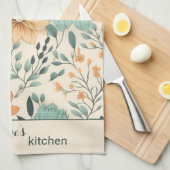 Linge De Cuisine Retro Boho Floral Pattern Custom (Quart Plié)