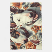 Linge De Cuisine Retro Bull Terrier Peinture sans fil (Vertical)