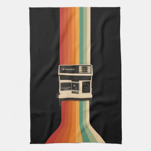 Linge De Cuisine Retro Camera with Rainbow Print (Vertical)