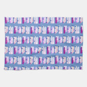 Linge De Cuisine Rétro Camper Motorhome RV Vanlife Blue Purple (Horizontal)