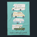 Linge De Cuisine Rétro Camping Motorhome RV Vanlife Turquoise<br><div class="desc">Décorez votre cuisine avec cette serviette cool. Fait un grand ménage ou cadeau d'anniversaire! Vous pouvez le customiser et ajouter du texte. Consultez ma boutique pour trouver beaucoup plus de couleurs et de motifs plus des trucs de cuisine assortis!</div>