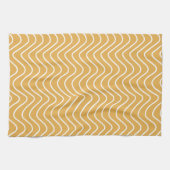 Linge De Cuisine Retro Chevron Motif Jaune Zigzag (Horizontal)