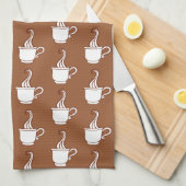 Linge De Cuisine Retro Coffee Cups Kitchen Towel (Quart Plié)