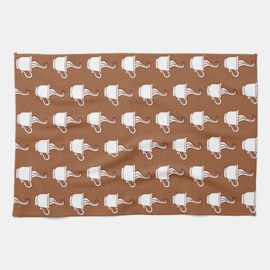 Linge De Cuisine Retro Coffee Cups Kitchen Towel (Horizontal)