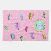 Linge De Cuisine Retro Comic Pop Rose Art Fun Cuisine pâtisserie Ch (Horizontal)