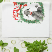 Linge De Cuisine Rétro coutume adorable de guirlande de caniches de (Plié)