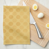 Linge De Cuisine Retro faded yellow circles pattern (Quart Plié)