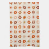 Linge De Cuisine Retro Floral Terracotta Beige (Vertical)