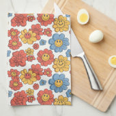 Linge De Cuisine Retro Happy Face Florals  (Quart Plié)