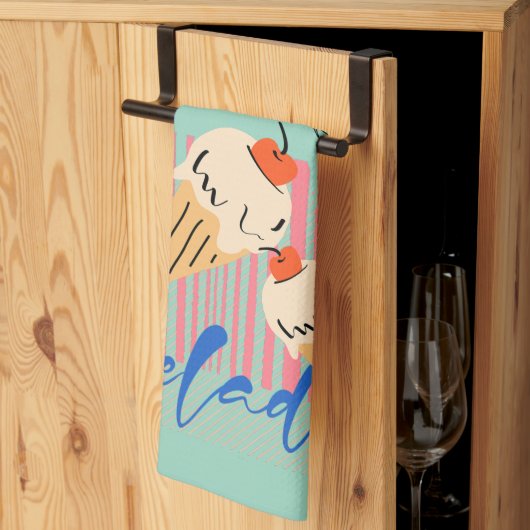 Linge De Cuisine Retro Italian Ice Cream Cones (Pliage en tiers)